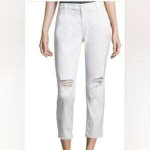 Adriano Goldschmied The Tristan White Distressed Tailored Trousers size 28